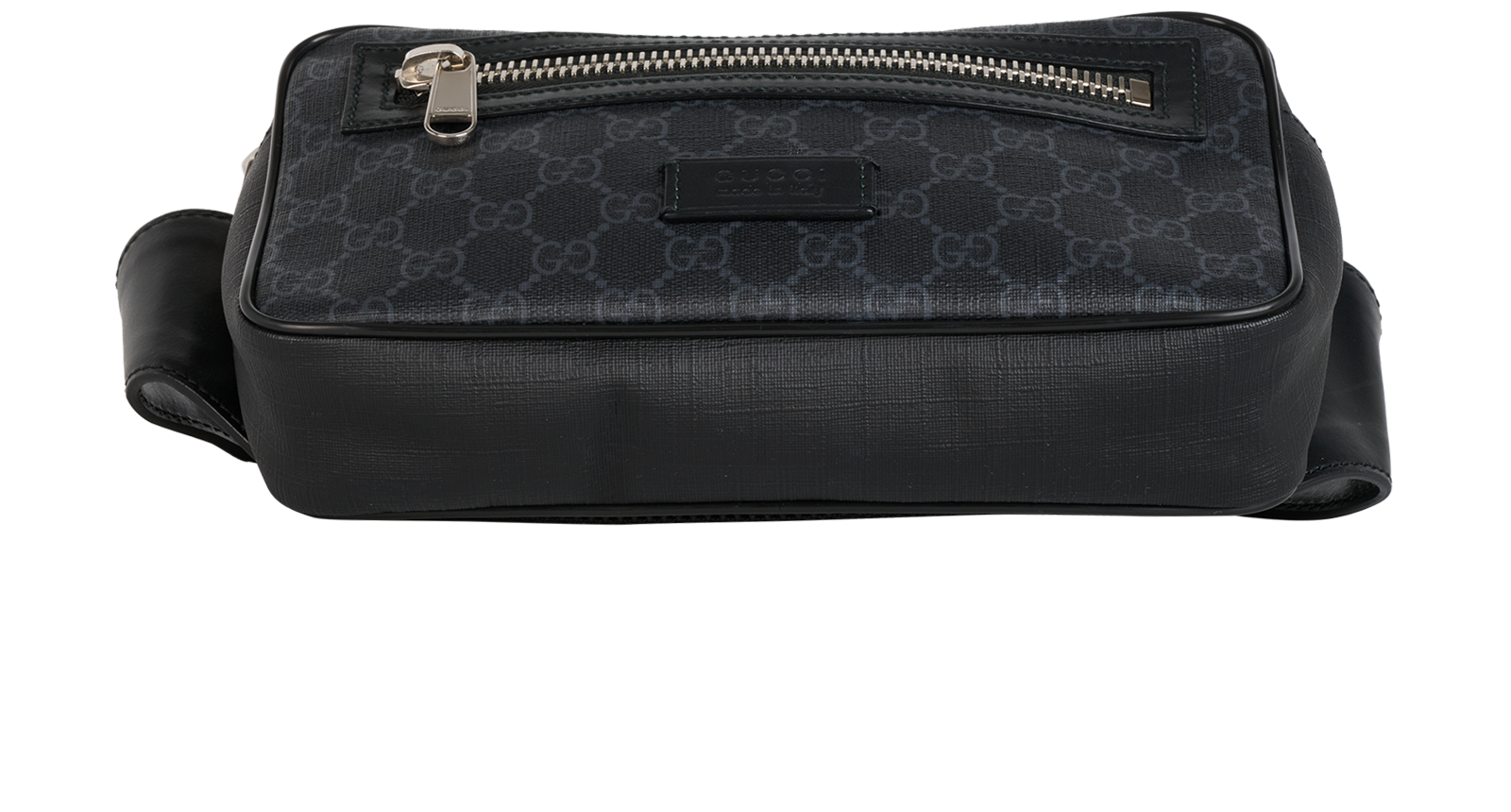 GG Supreme Belt Bag, &pound;495, Handbags, Black/Grey, Leather, Top view